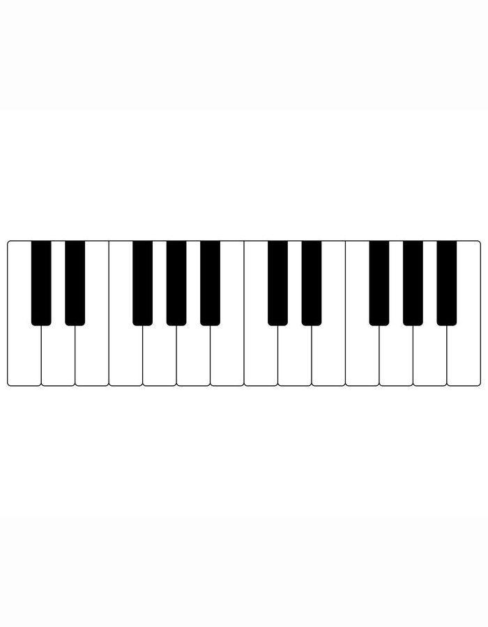 Piano Keyboard Coloring Page