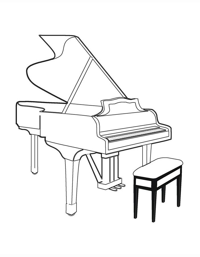 Piano Worksheets Coloring Page