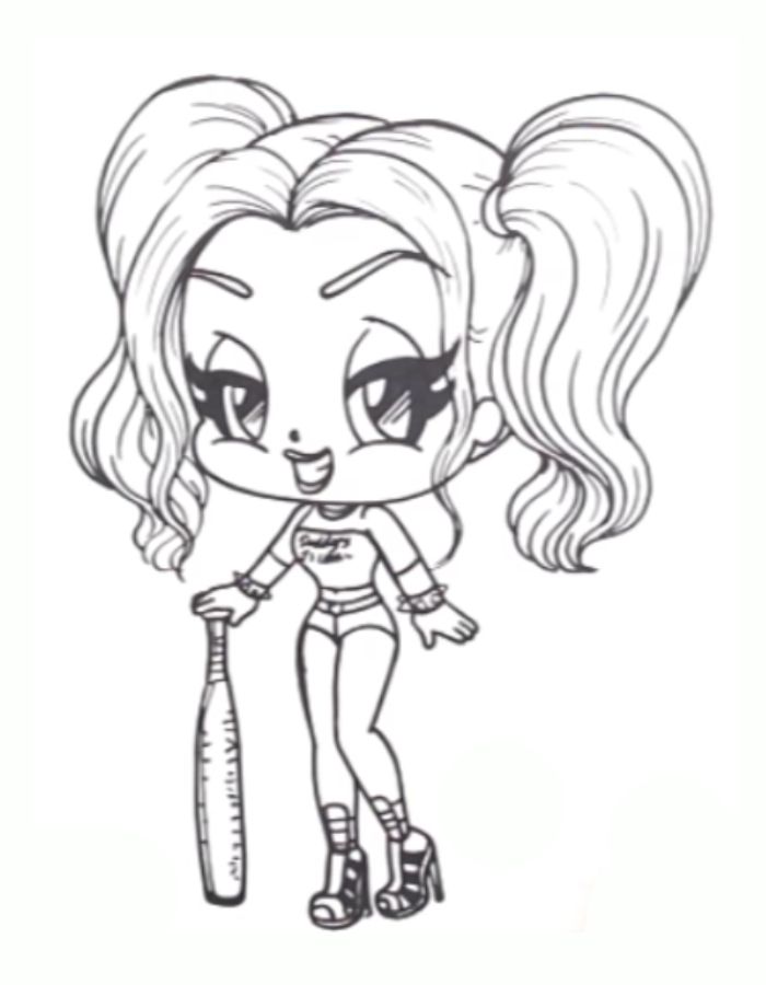 Pic Of Harley Quinn Coloring Page