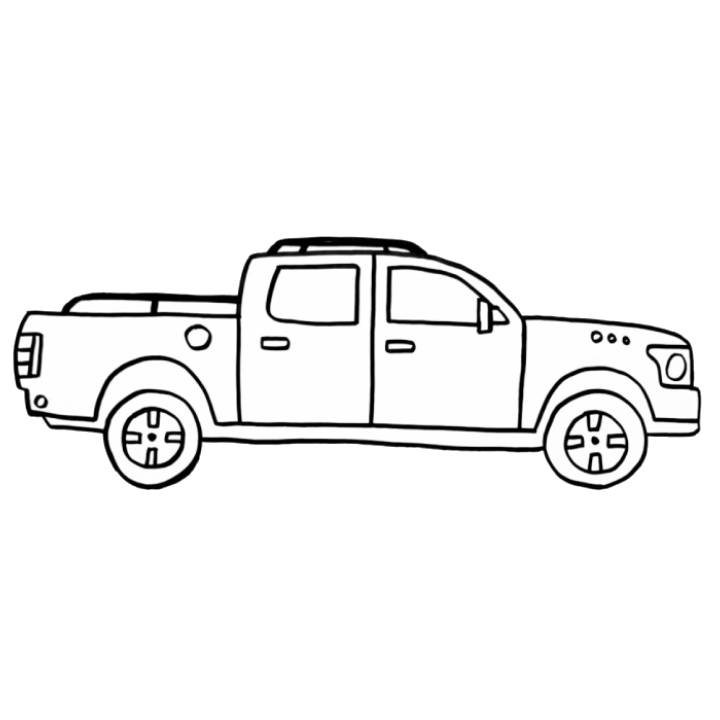 Pickup Truck Drawing Coloring Page