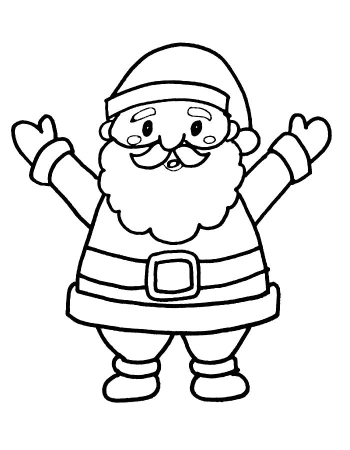 Picture Of Santa Claus Coloring Page