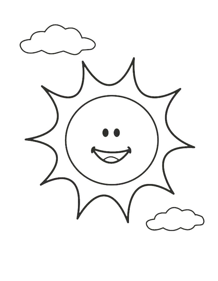 Picture Of Sun Coloring Page