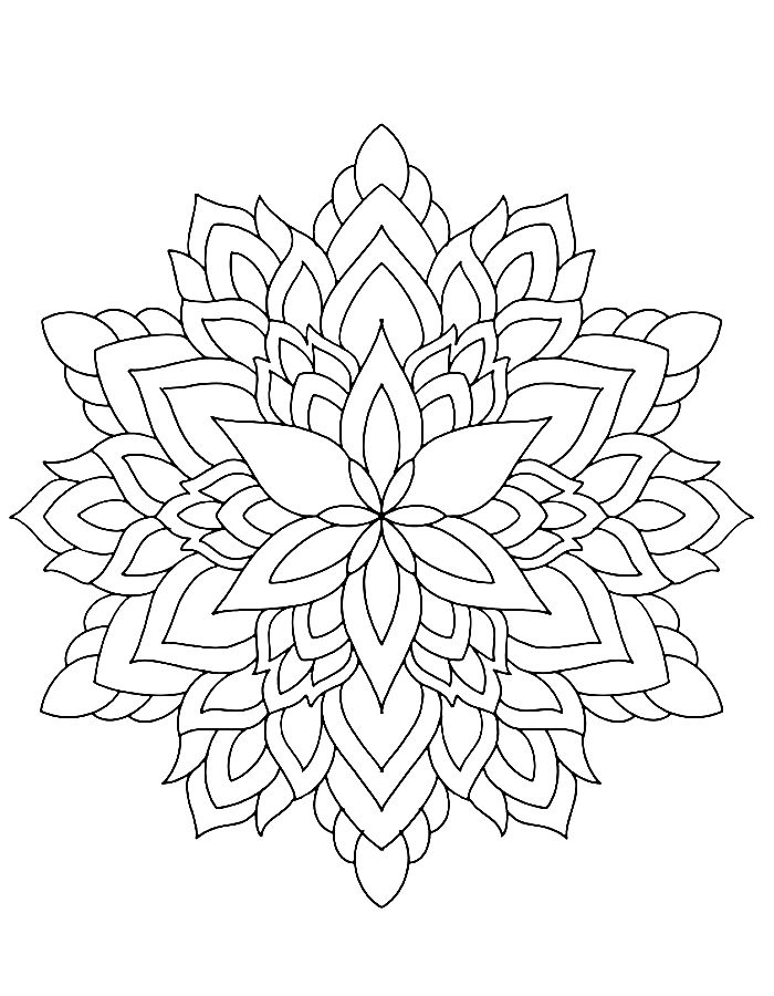 Pictures Mandala Coloring Page