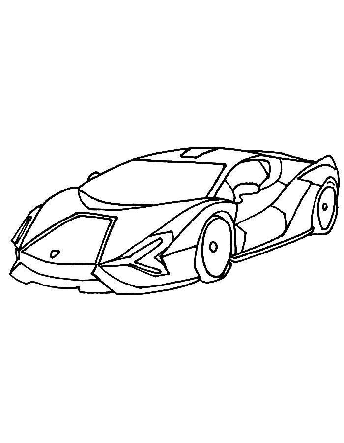 Pictures Of Lamborghini Drawing Coloring Page