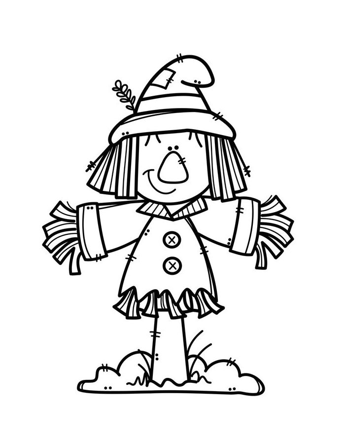 Pictures Of Scarecrows Coloring Page