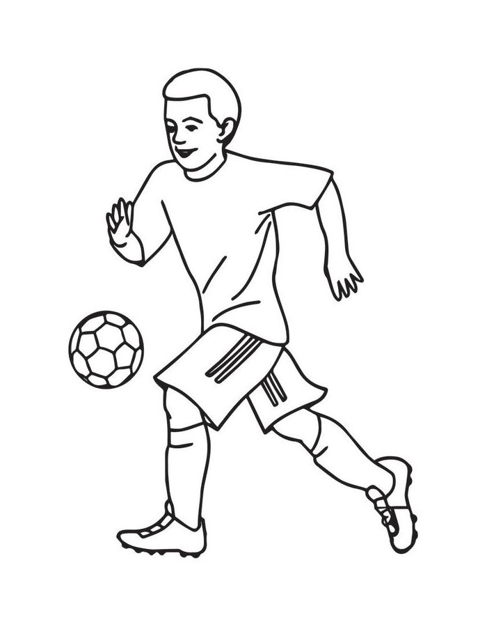 Pictures Of Soccer Players Coloring Page