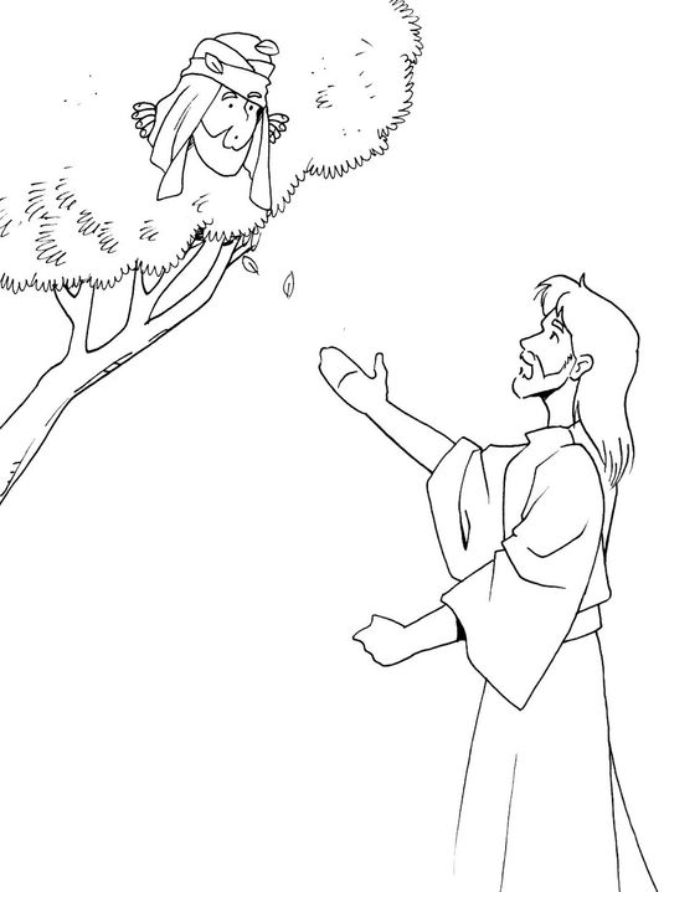 Pictures Of Zacchaeus Coloring Page