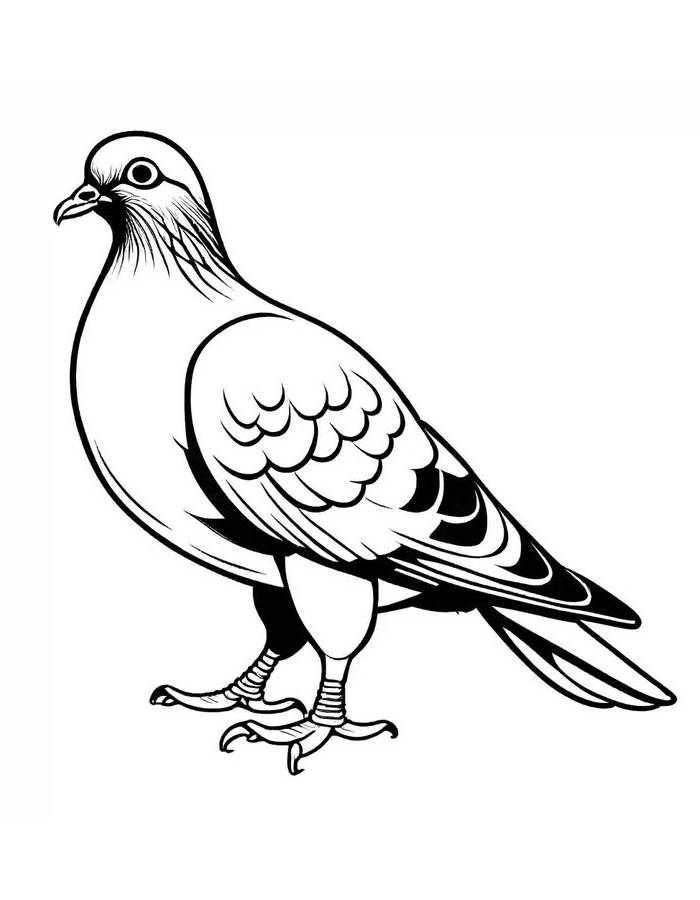 Pigeon Drawing For Kids
