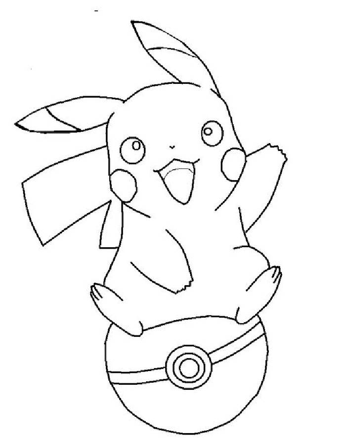 pikachu pokeball coloring page