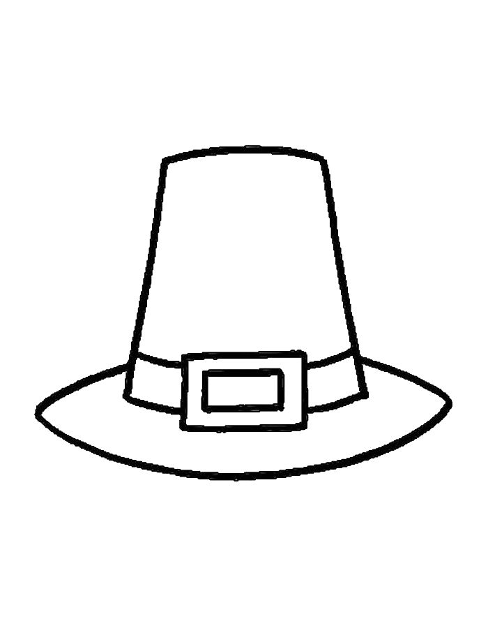 Pilgrim Hat Coloring Page