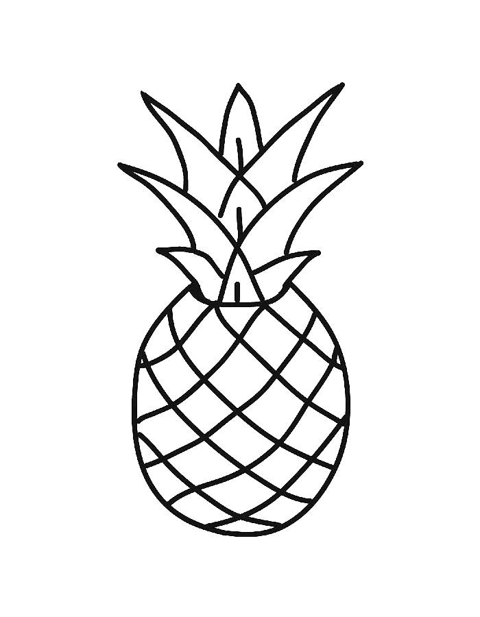 Pineapple For Toddlers Coloring Page