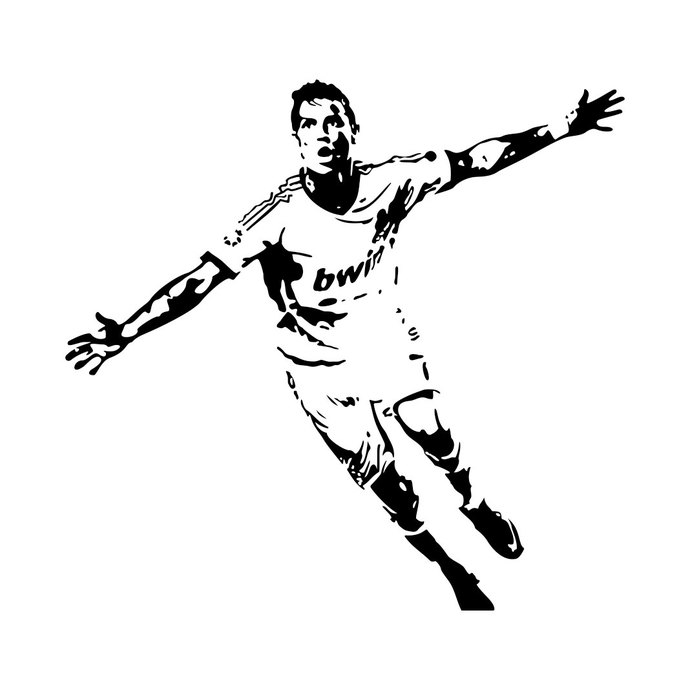 Playing Ronaldo Coloring Page