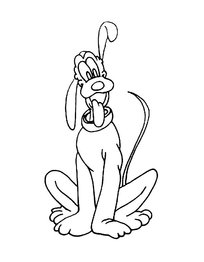 Pluto Dog Coloring Page