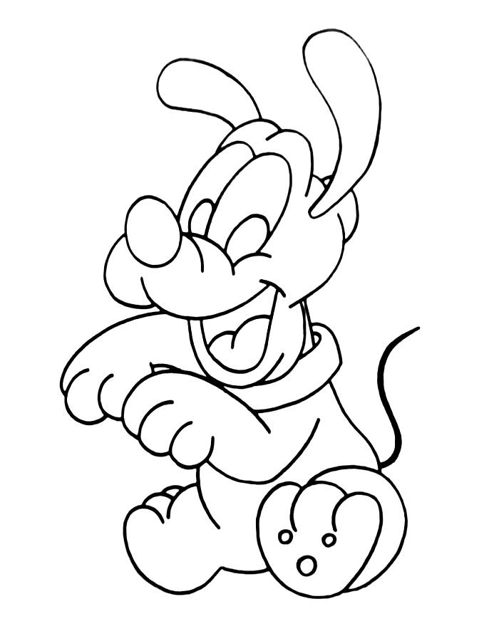 Pluto Drawing Coloring Page