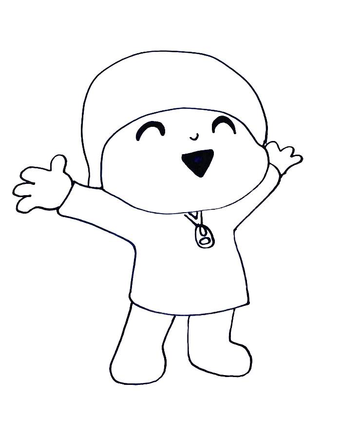 Pocoyo Coloring Page