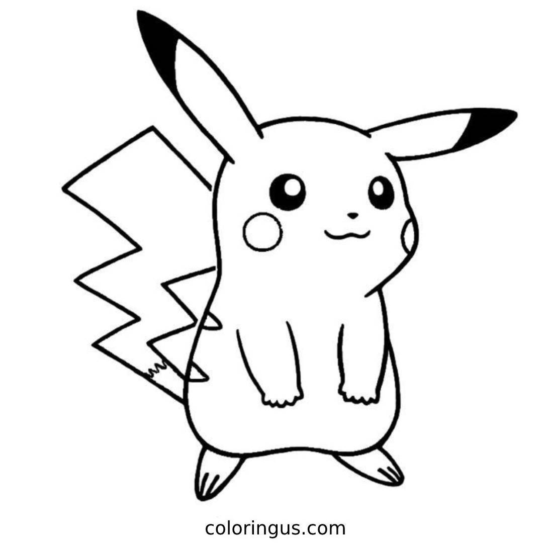 Pokemon Species  Cute Pikachu Coloring Page