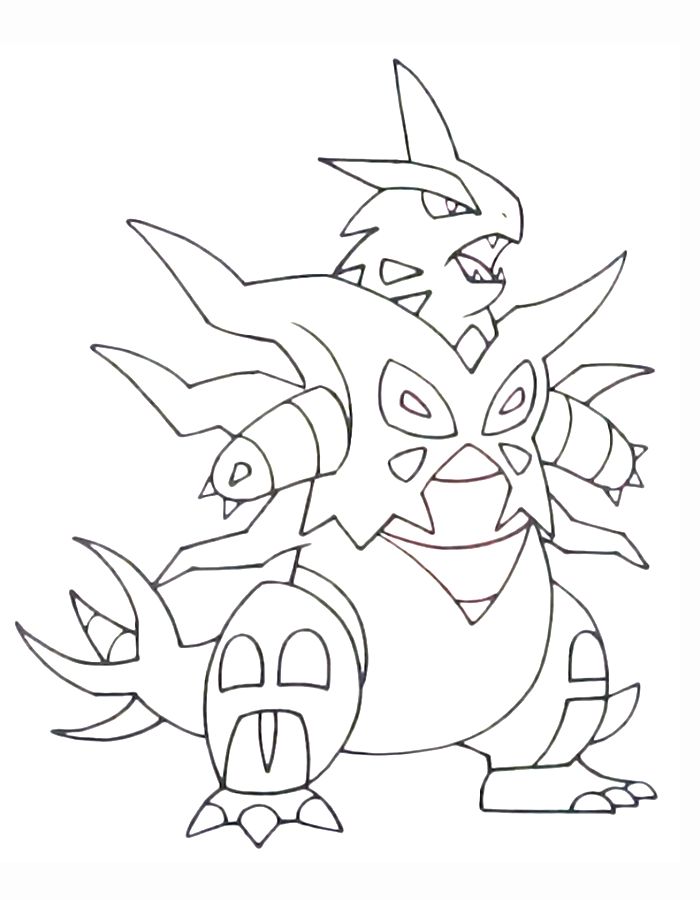 Pokemon Mega Tyranitar Coloring Page