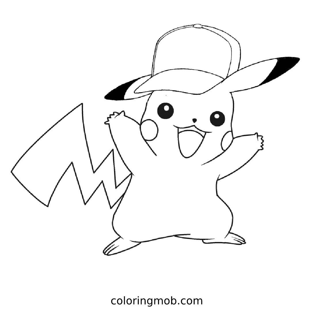 Pikachu Coloring Pages Free Printable PDF 