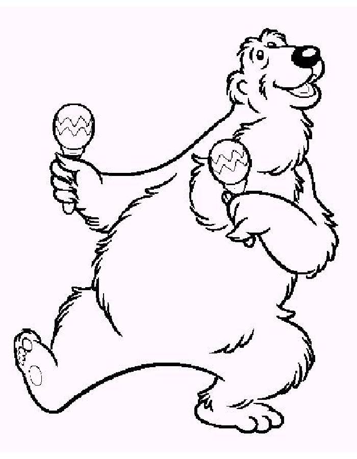 Polar Bear Sheet Coloring Page