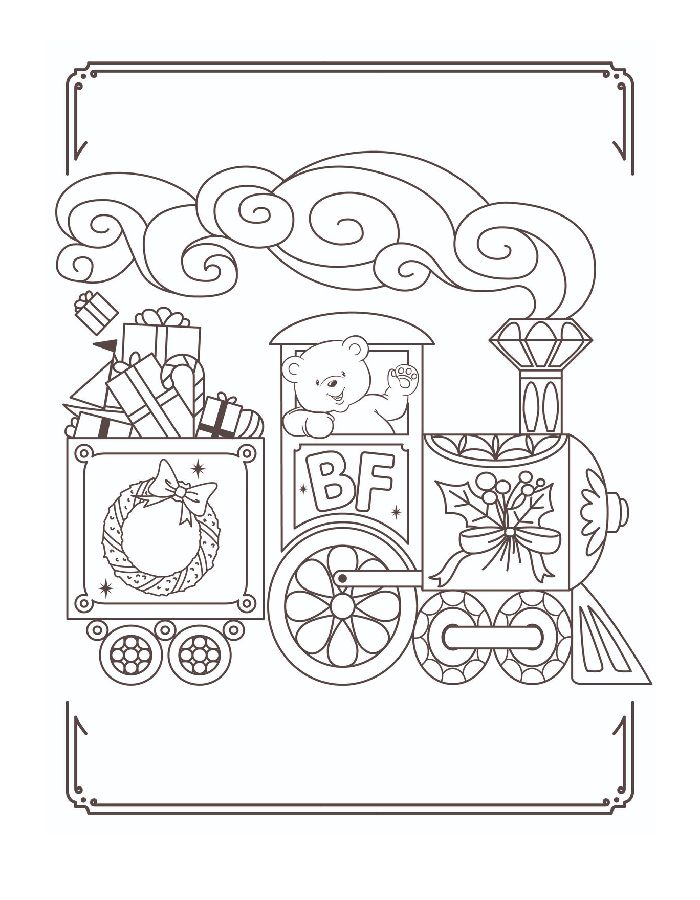 Polar Express Cartoon Coloring Page