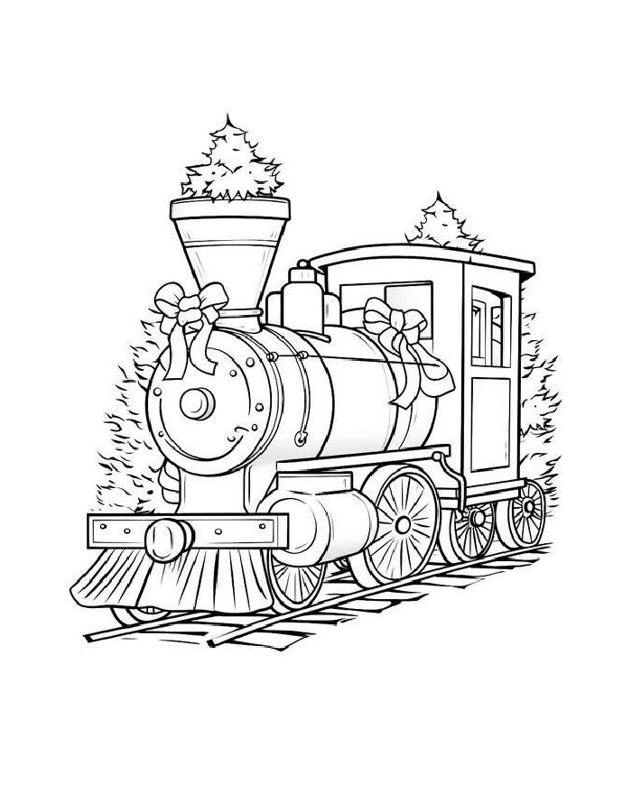 Polar Express Drawing Coloring Page