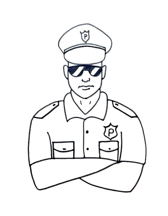 Police  coloring page