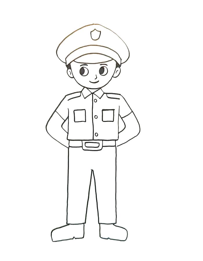 Policeman Coloring Page