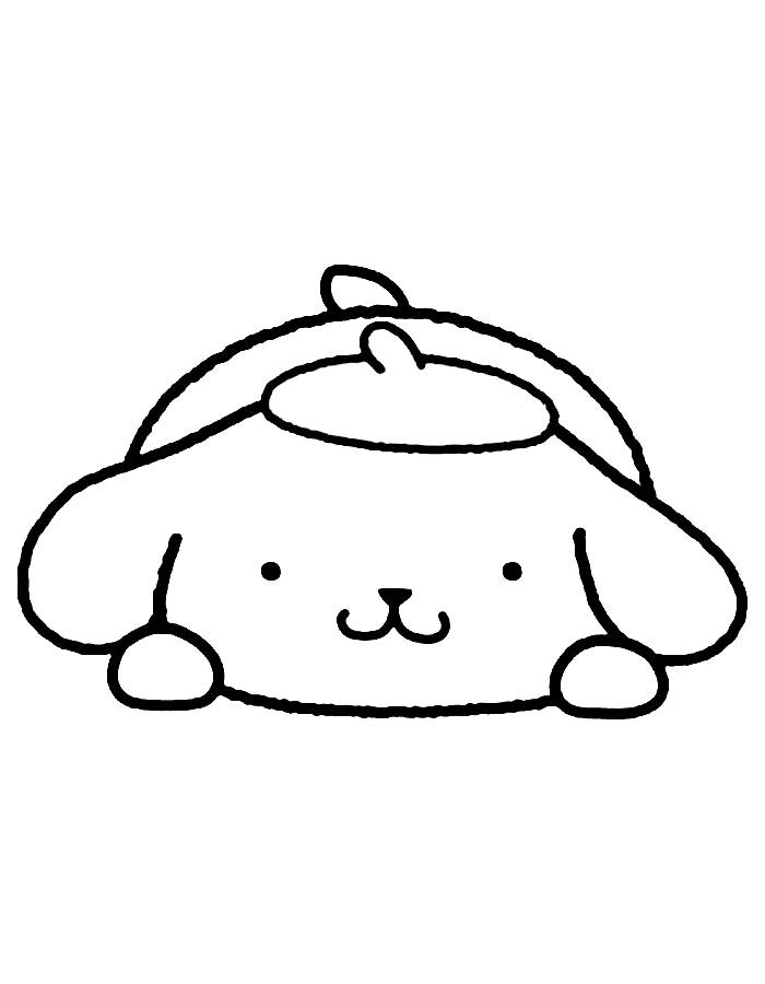 Pompompurin Dog Coloring Page