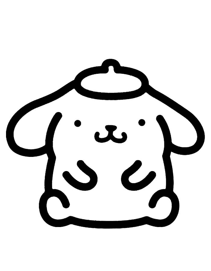 Pompompurin Line Art Coloring Page