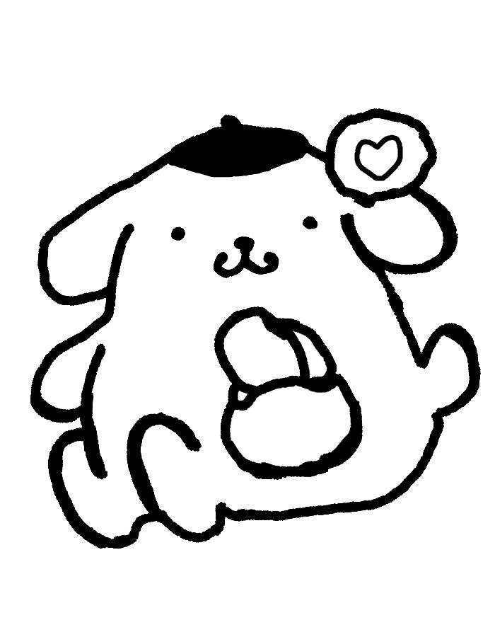 Pompompurin Picture Coloring Page