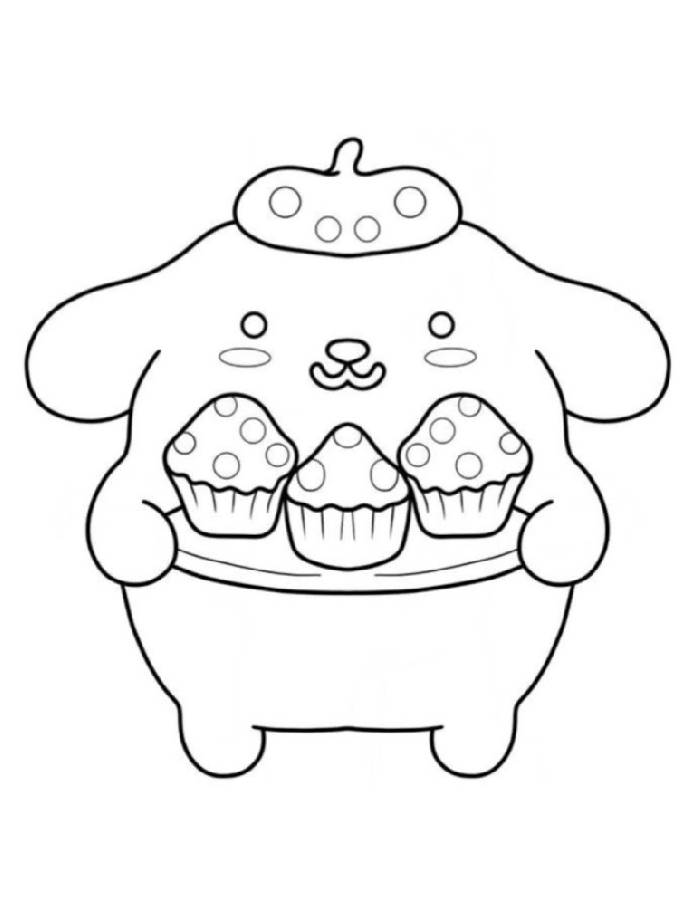 Pompompurin With A Cupcake