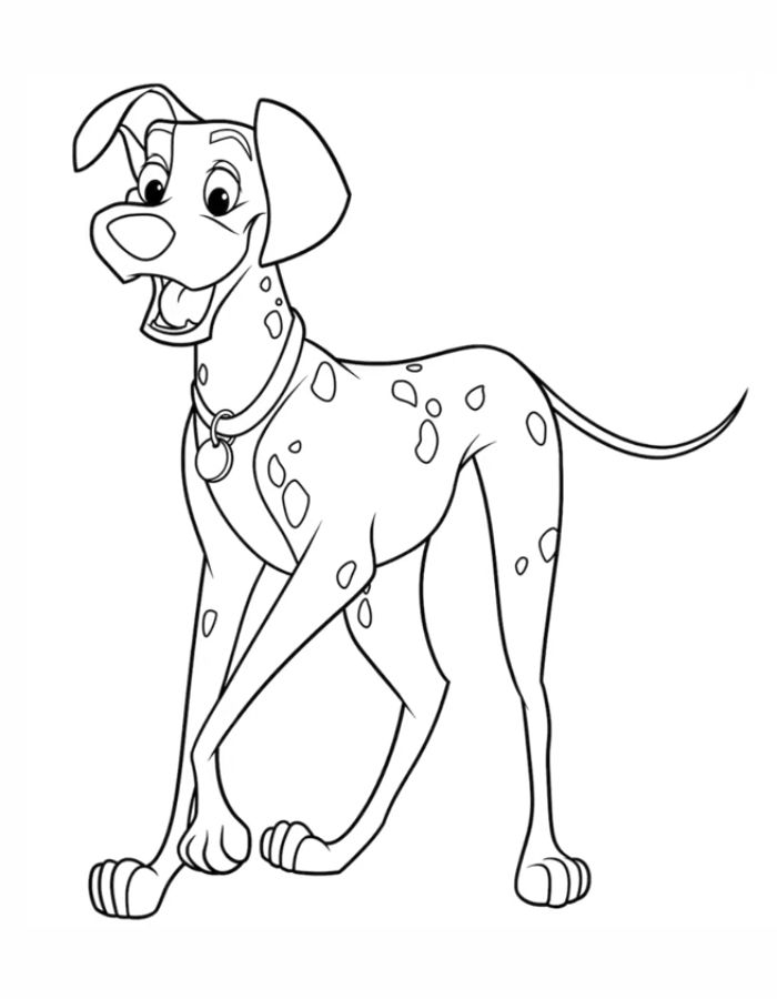 Pongo From One Hundred And One Dalmatians Coloring Page