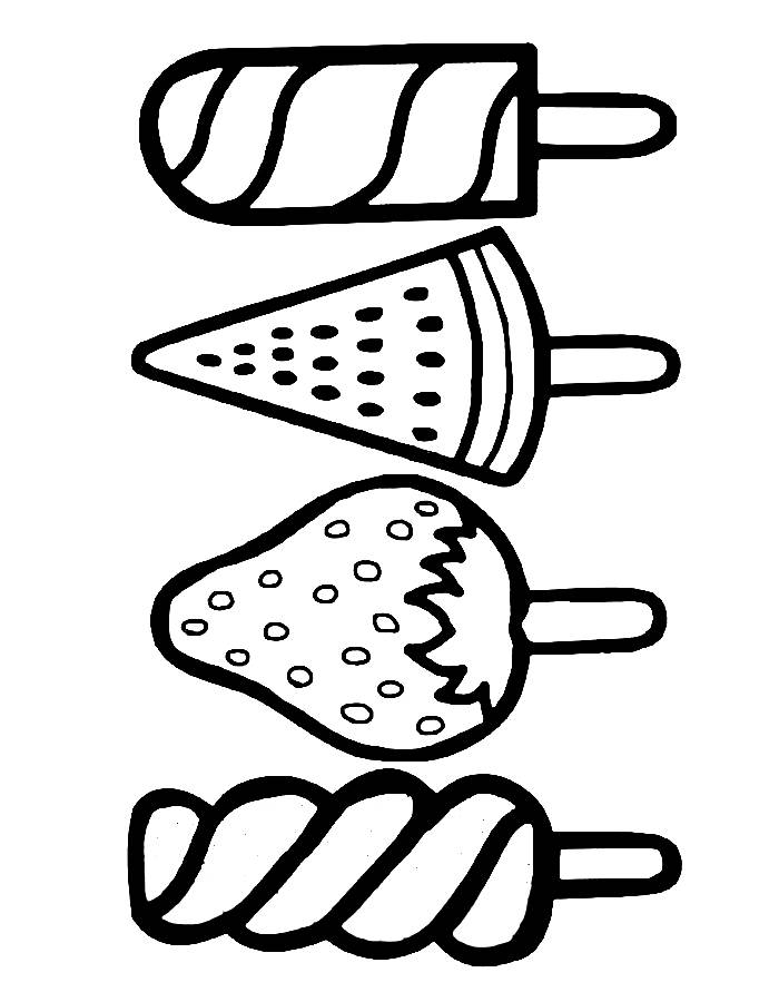 Popsicle Pictures Coloring Page