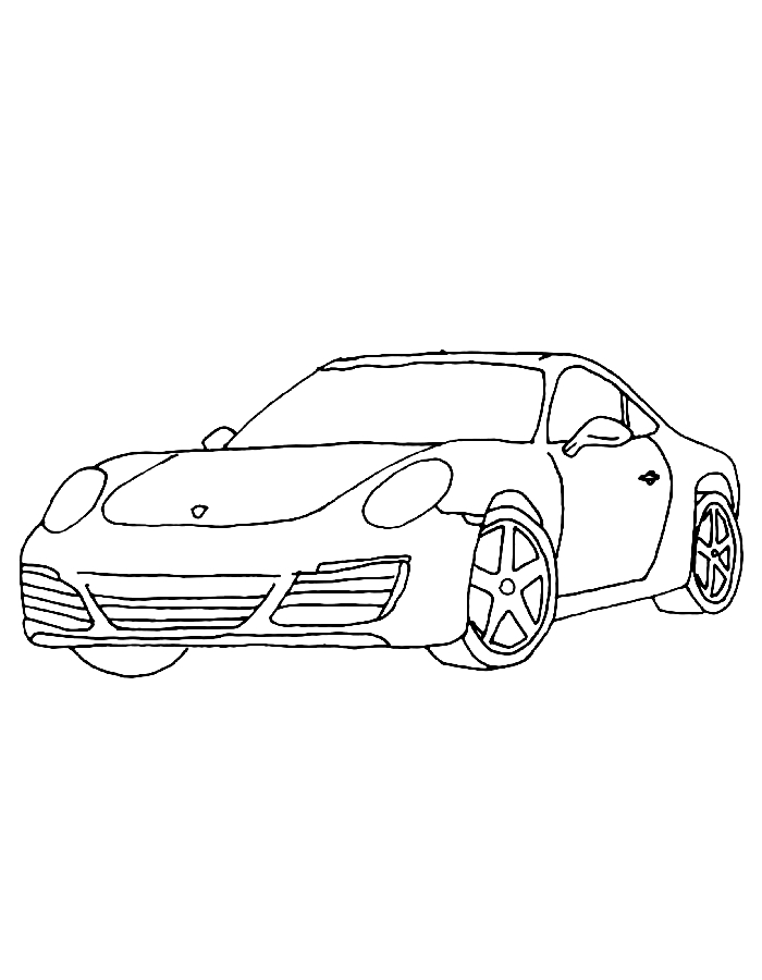 Porsche 911 Drawing Easy Super Car Coloring Page