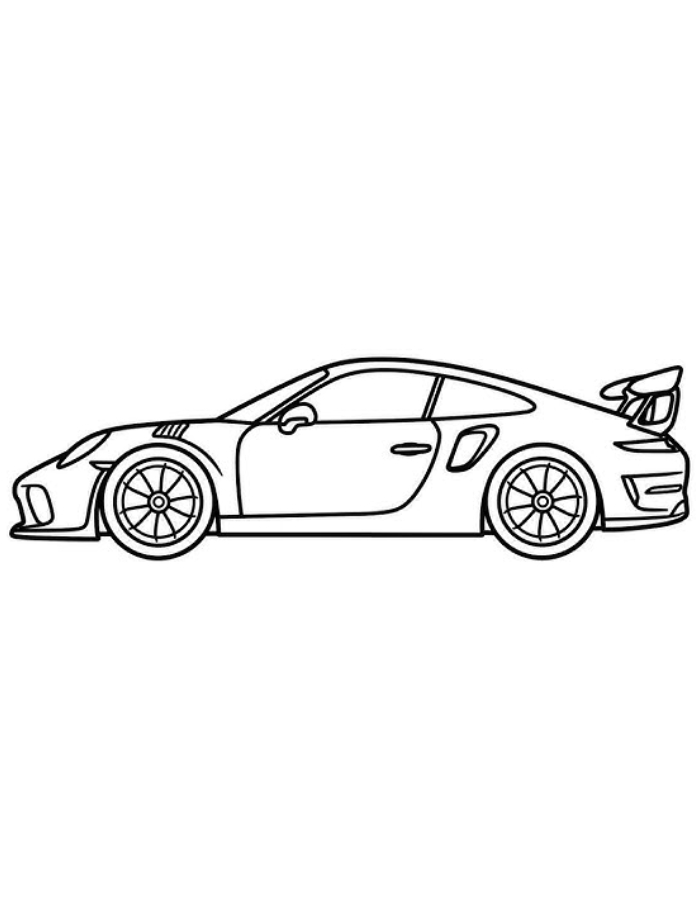 Porsche 911 Gt3 Rs 2018 Coloring Page