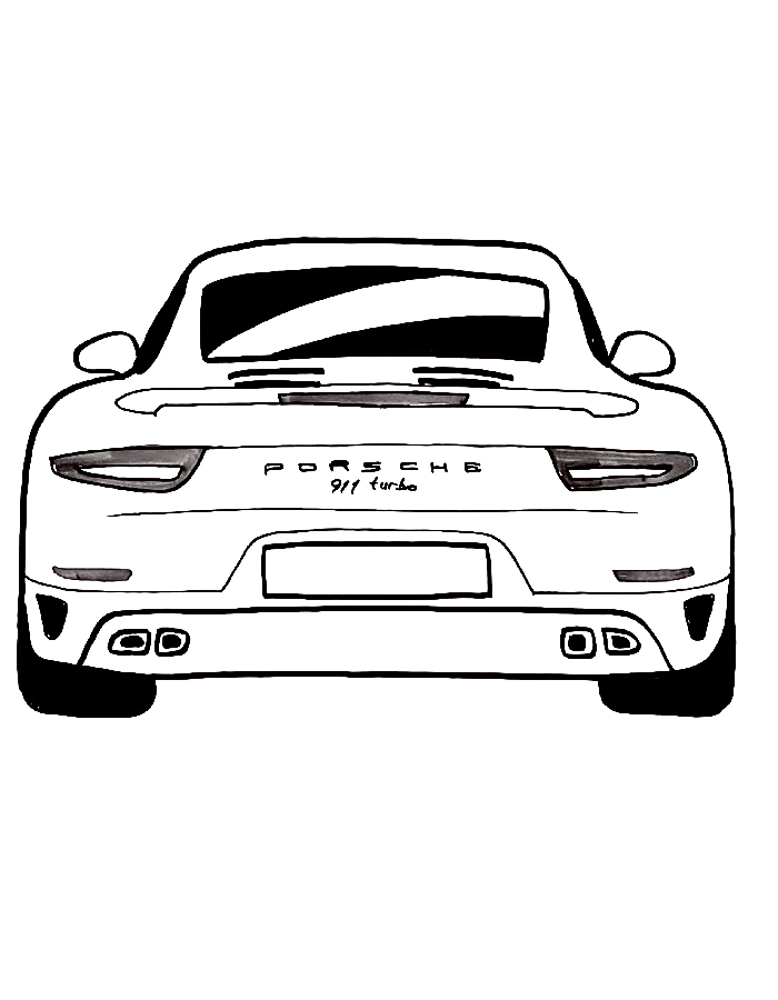 Porsche 911 Turbo Coloring Page