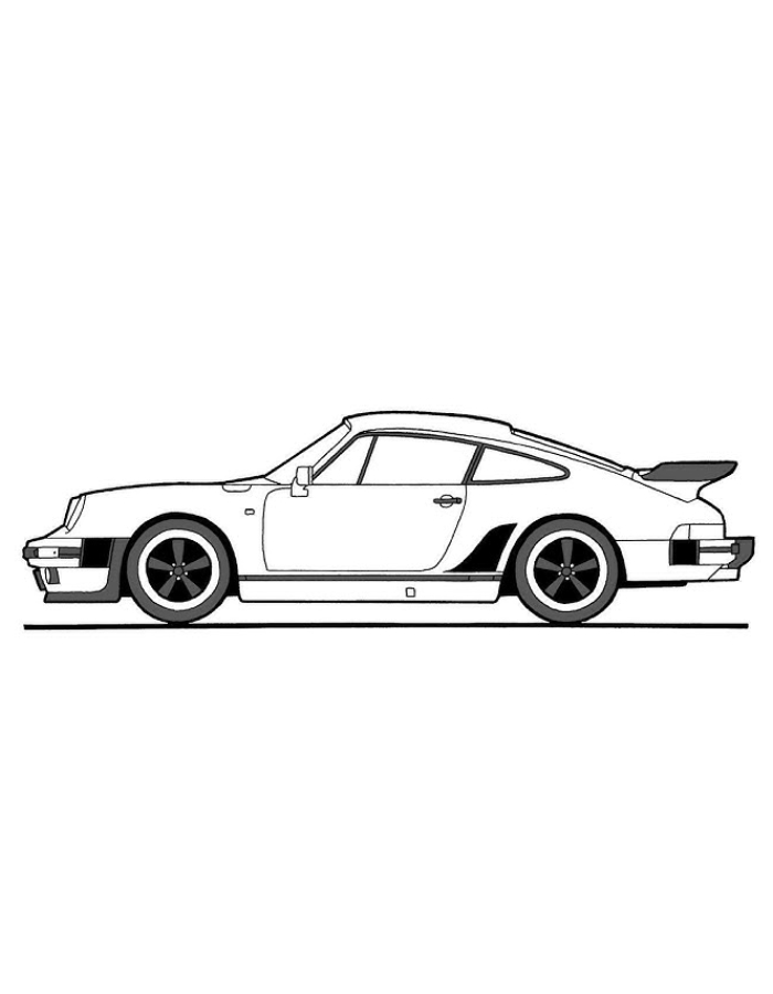 Porsche 930 Coloring Page