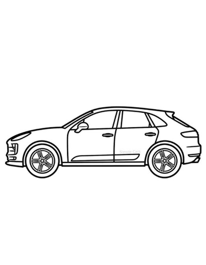 Porsche Macan Coloring Page