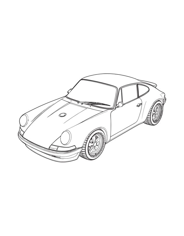 Porsche Printable Pdf Coloring Page