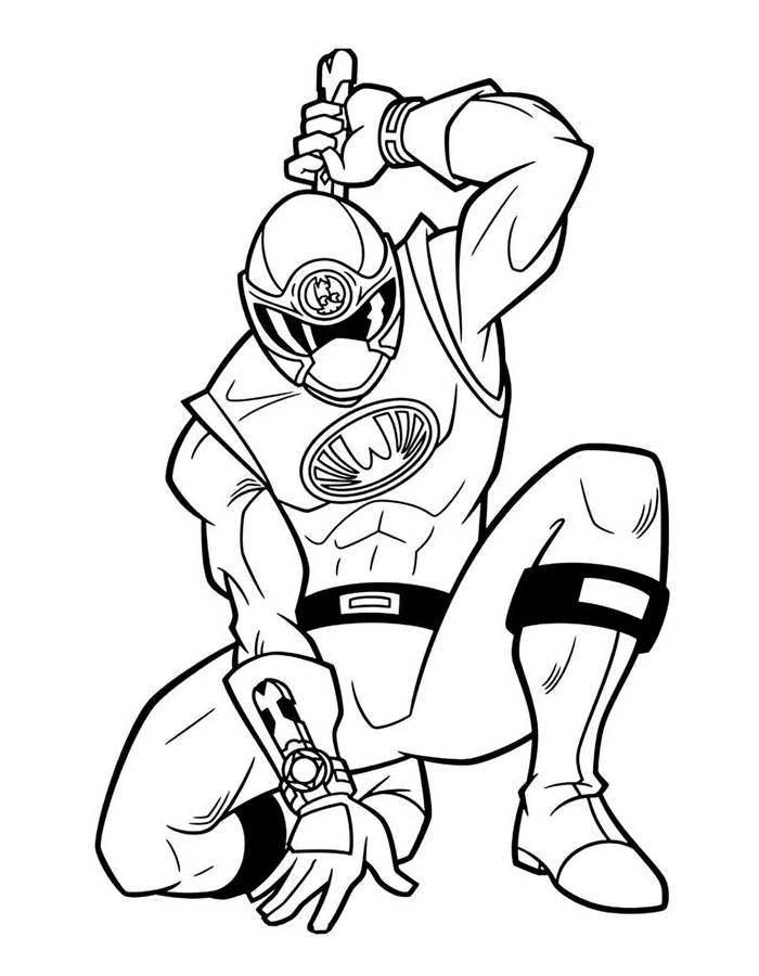 Power Ranger For Kids Coloring Page