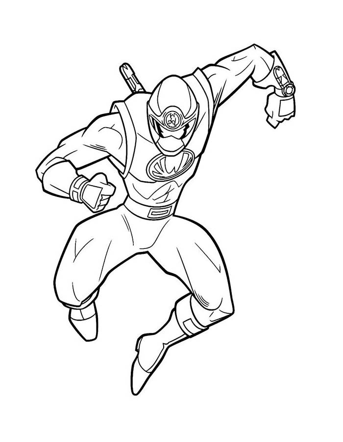 Power Ranger Outline Pdf Coloring Page