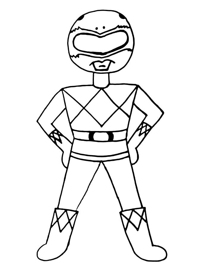 Power Rangers Drawing Coloring Page