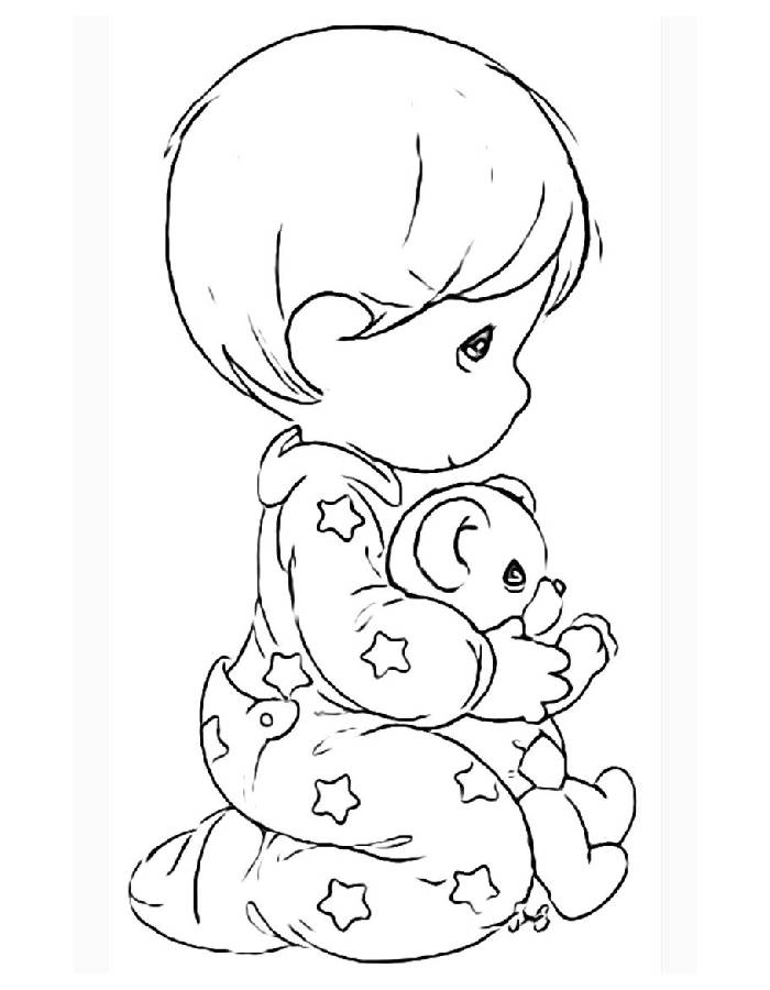 Precious Moments Coloring Pages Free Printable PDF 