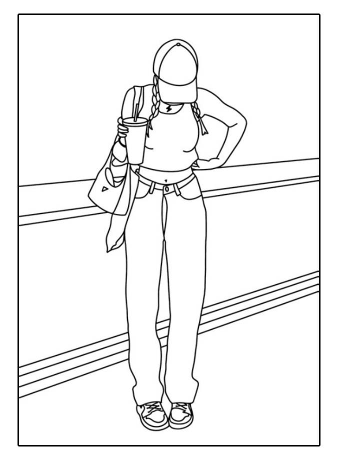 Preppy Sheets Coloring Page