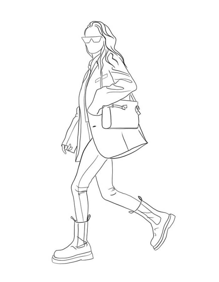 Preppy Wallpaper Coloring Page