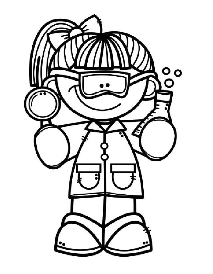 Preschool Science Coloring Page