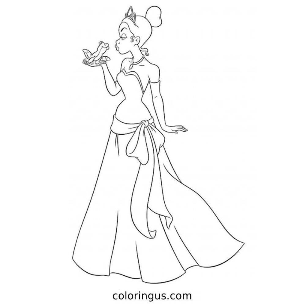 The Princess And The Frog Coloring Page