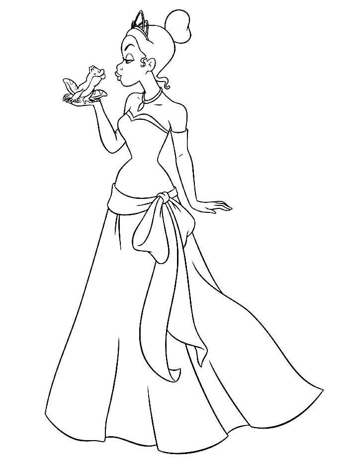 Princess and the Frog  coloring page