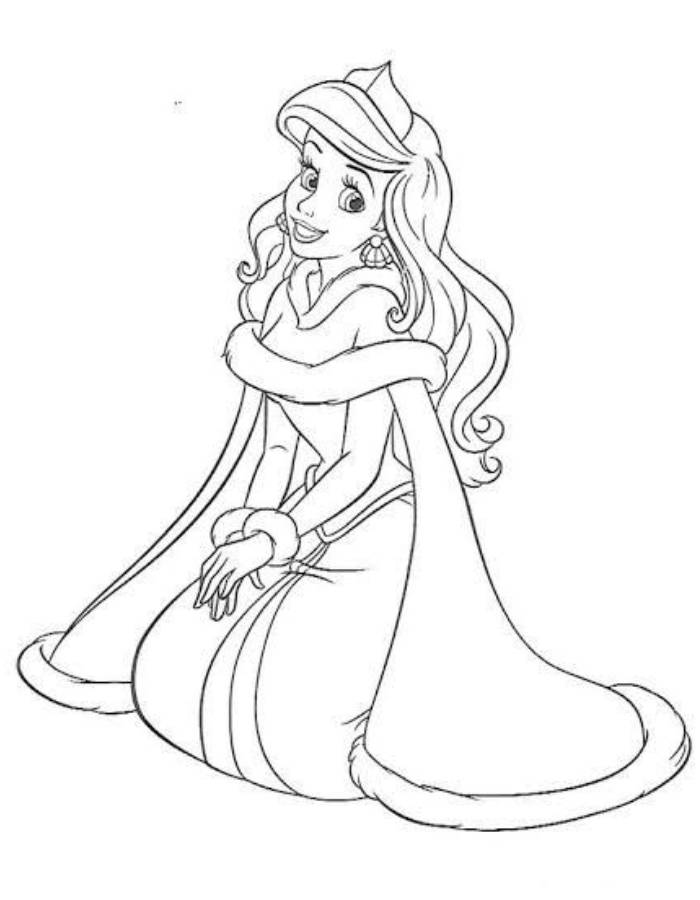 Princess aurora worksheet coloring page