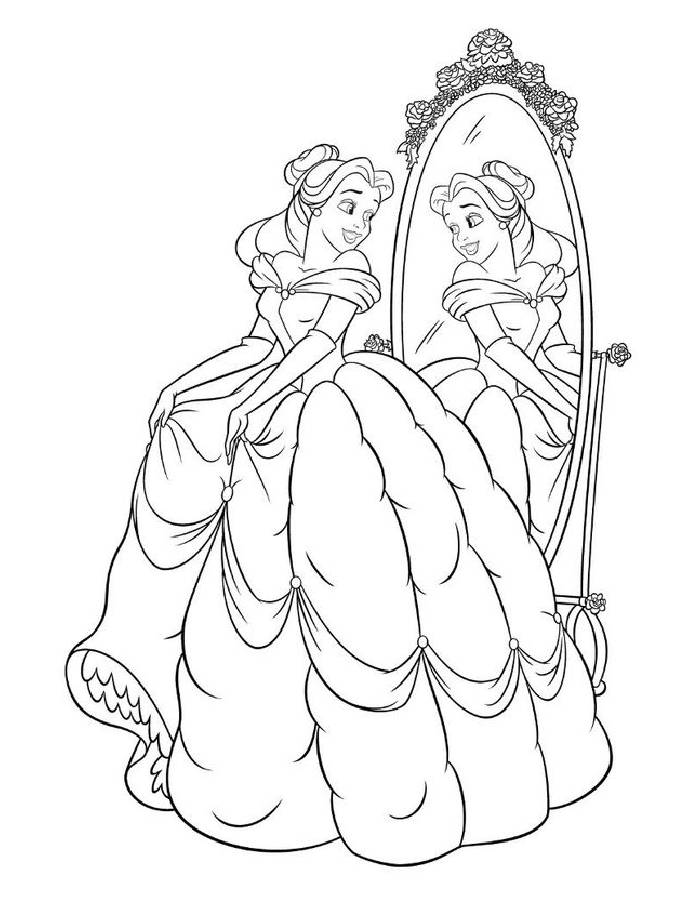 Princess Belle Images Coloring Page